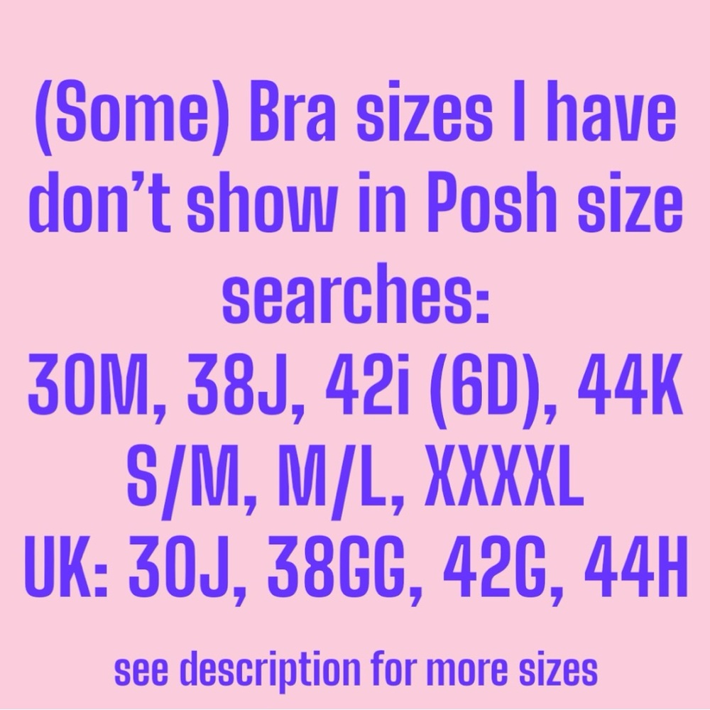 SIZES NOT IN SIZE FILTER 50G 38J 42i 30J 30M 44H 44K XXXXL #mysize #mybrasize